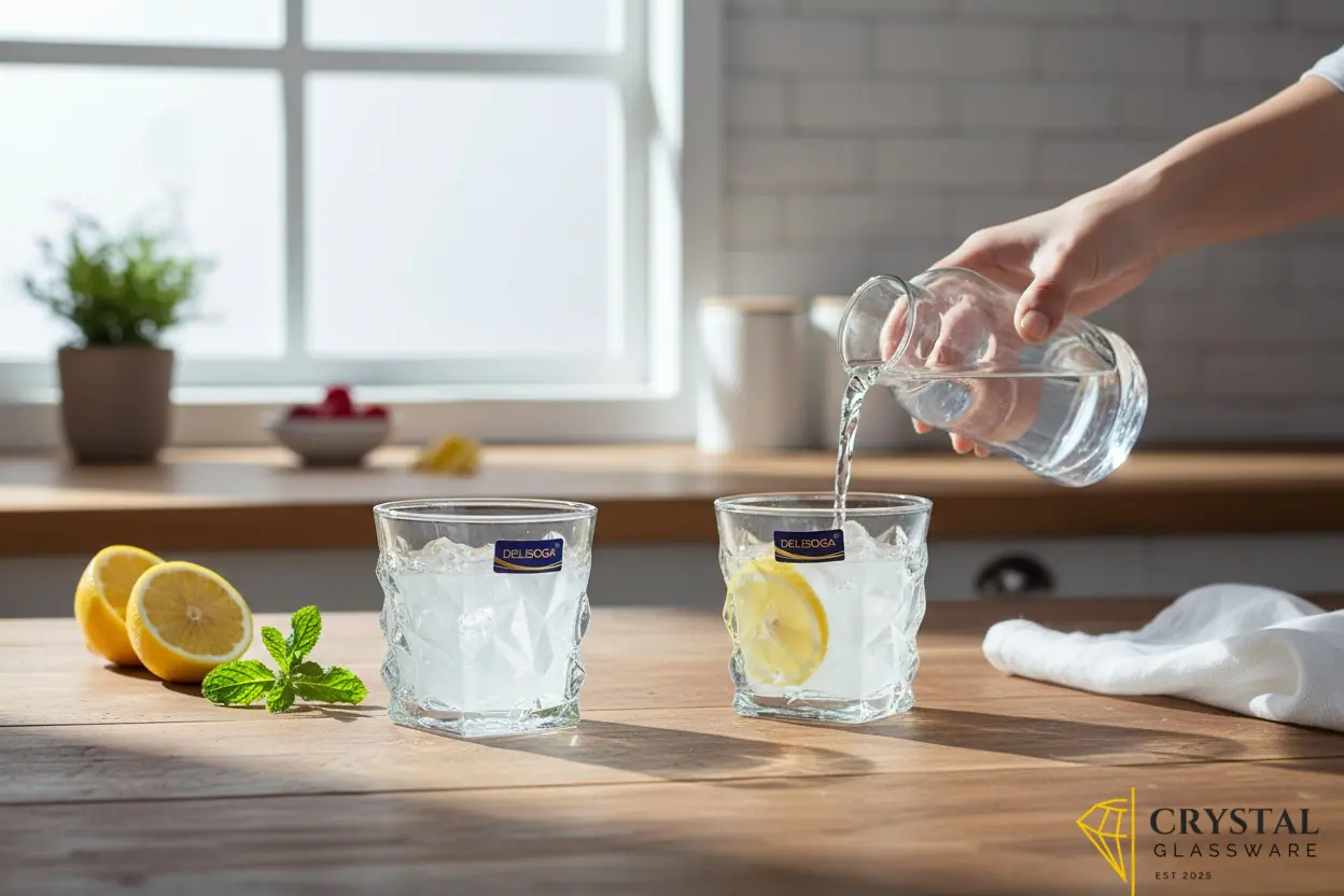 Delisoga glassware set fine-textured design